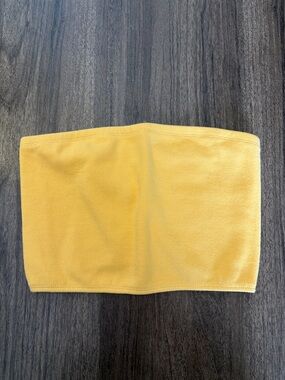Yellow Strapless Tube Top - Women's Ribbed Bandeau